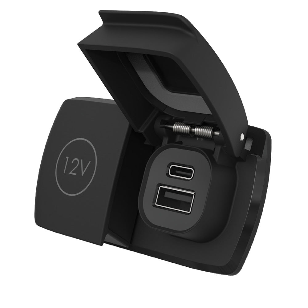 Scanstrut Flip Pro Duo - USB-A and USB-C with 12V Power Socket