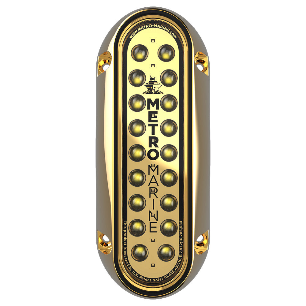 Metro Marine High-Output Elongated Vertical Mount Light w/Intelligent Monochromatic LED's - White, 45 Degree Beam