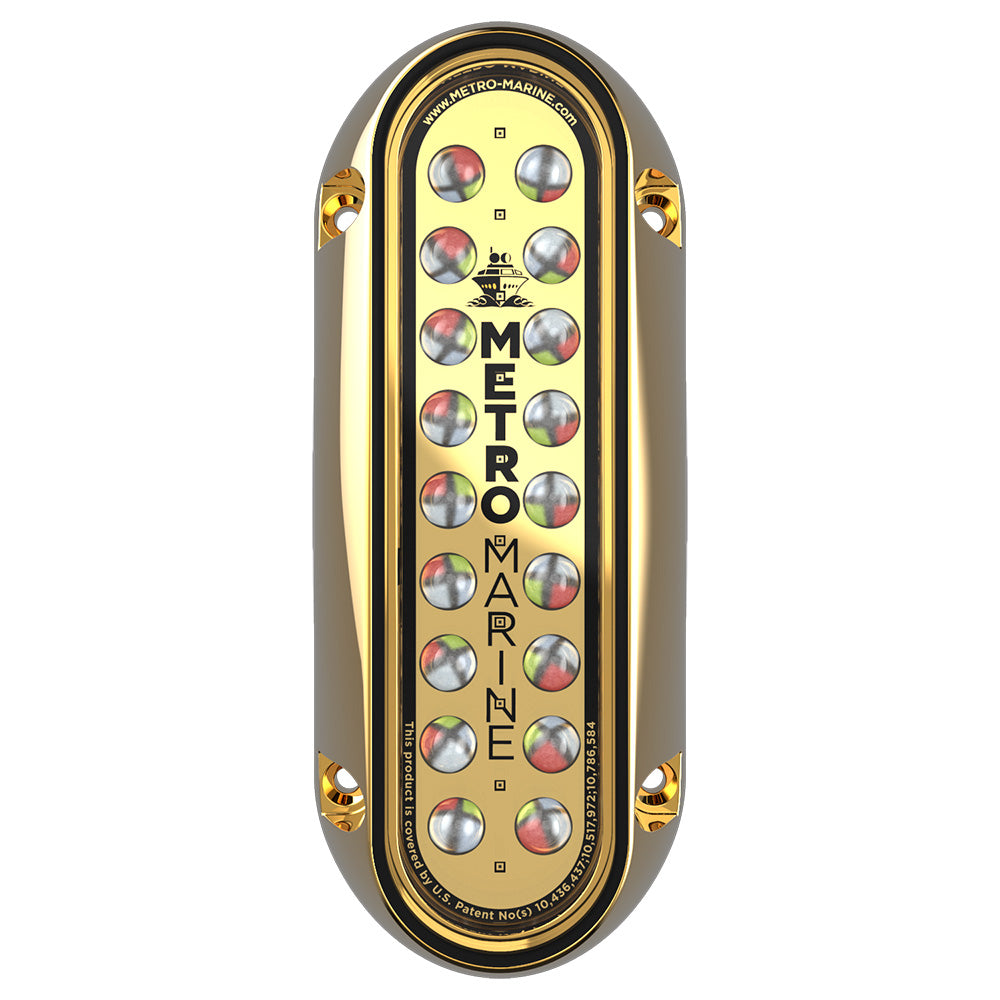 Metro Marine High-Output Elongated Vertical Mount Light w/Intelligent Full Spectrum LED's - RGBW, 45 Degree Beam