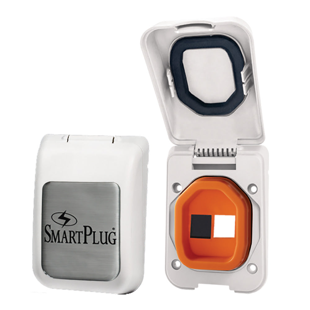SmartPlug Data Port Case/Inlet Only - White Cover w/One Blank Plug and One Open Port (BDBPW)
