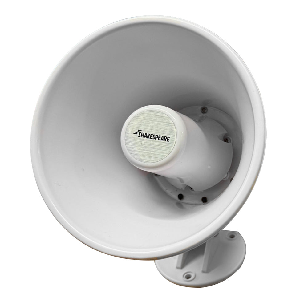 Shakespeare 15W 4-Ohm 5" Loud Hailer Speaker w/Bracket and Talkback - White