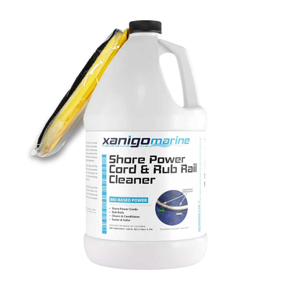 Xanigo Marine Shore Power Cord and Rub Rail Cleaner w/Glove - 1 Gallon