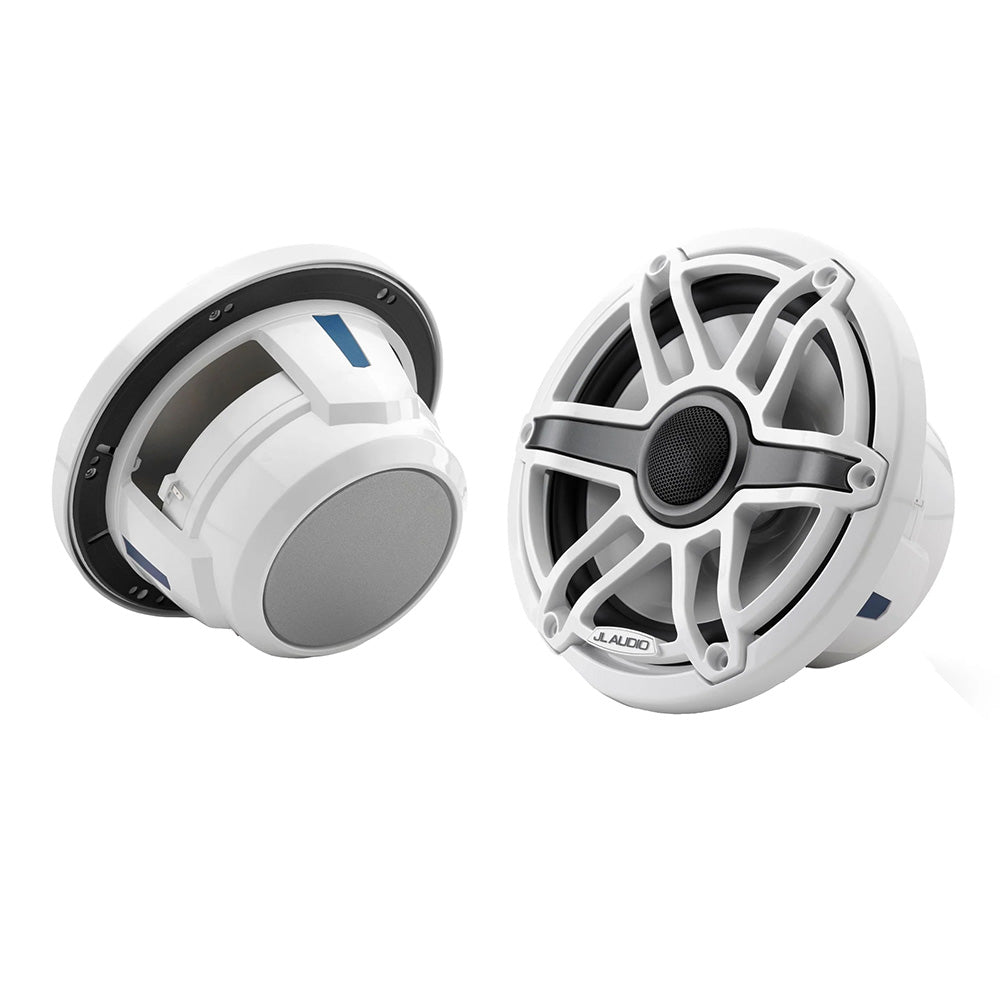 JL Audio M6 Series 7.7" Waterproof Coaxial Speakers w/Gloss White Sport Grille - M6-770X-S-GwGw (010-03073-00)