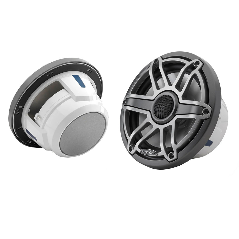 JL Audio M6 Series 7.7" Waterproof Coaxial Speakers w/Titanium Sport Grille - M6-770X-S-GmTi (010-03075-00)