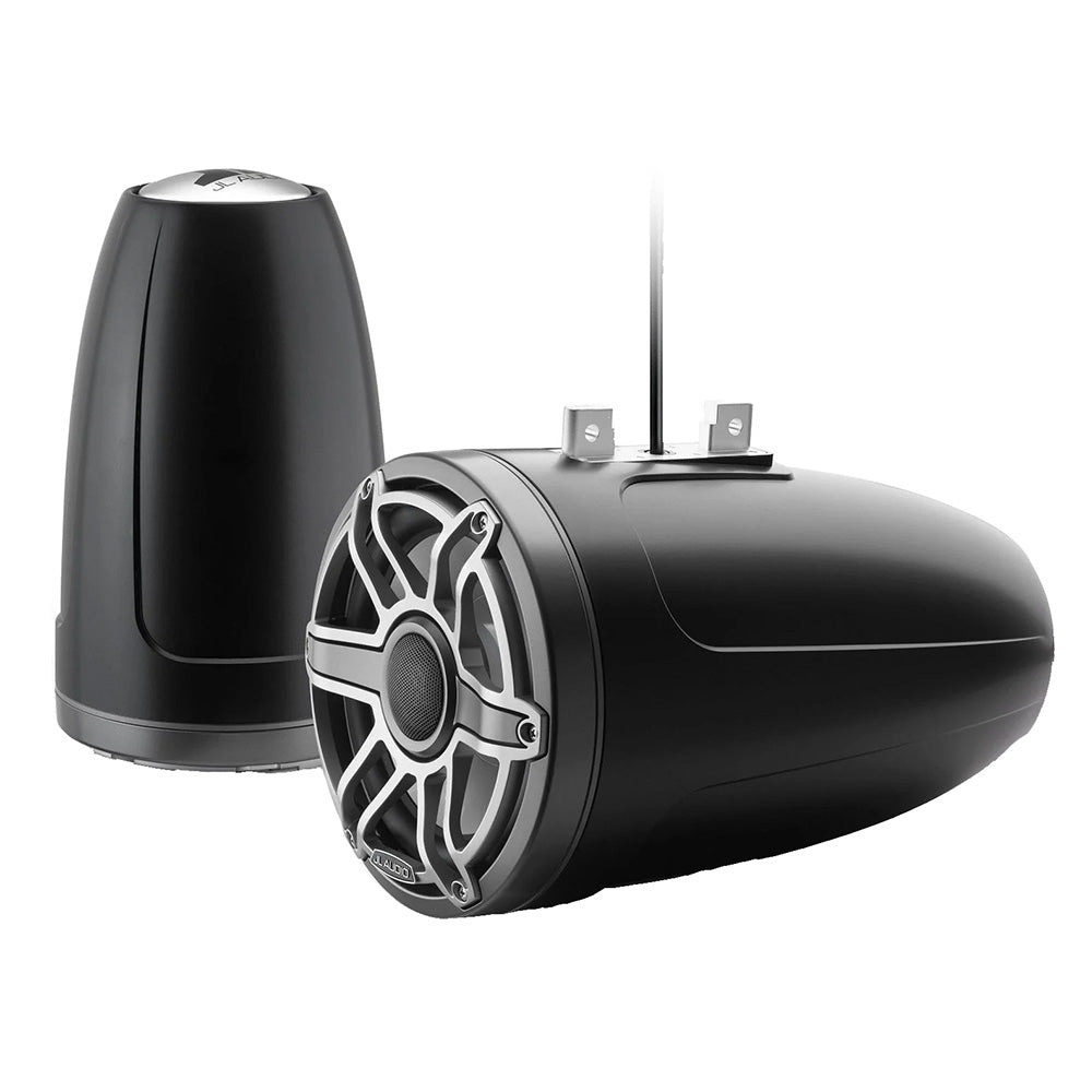 JL Audio M6 Series 8.8" Enclosed Tower Coaxial System w/Titanium Sport Grille - M6-880ETXv3-Sb-S-GmTi (010-03284-00)