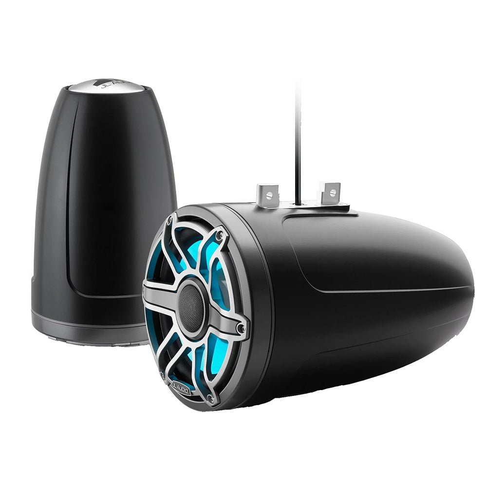JL Audio M6 Series 8.8" Enclosed Tower Coaxial System w/Titanium Sport Grille and Transflective LED Lighting - M6-880ETXv3-Sb-S-GmTi-i (010-03281-00)