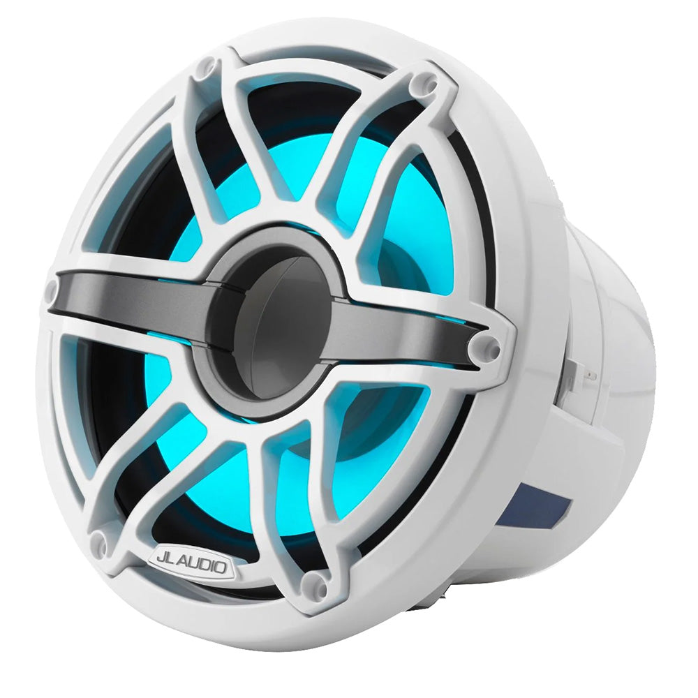 JL Audio M6 8" Marine Subwoofer w/Gloss White Sport Grille and Transflective LED Lighting - M6-8IB-S-GwGw-i-4