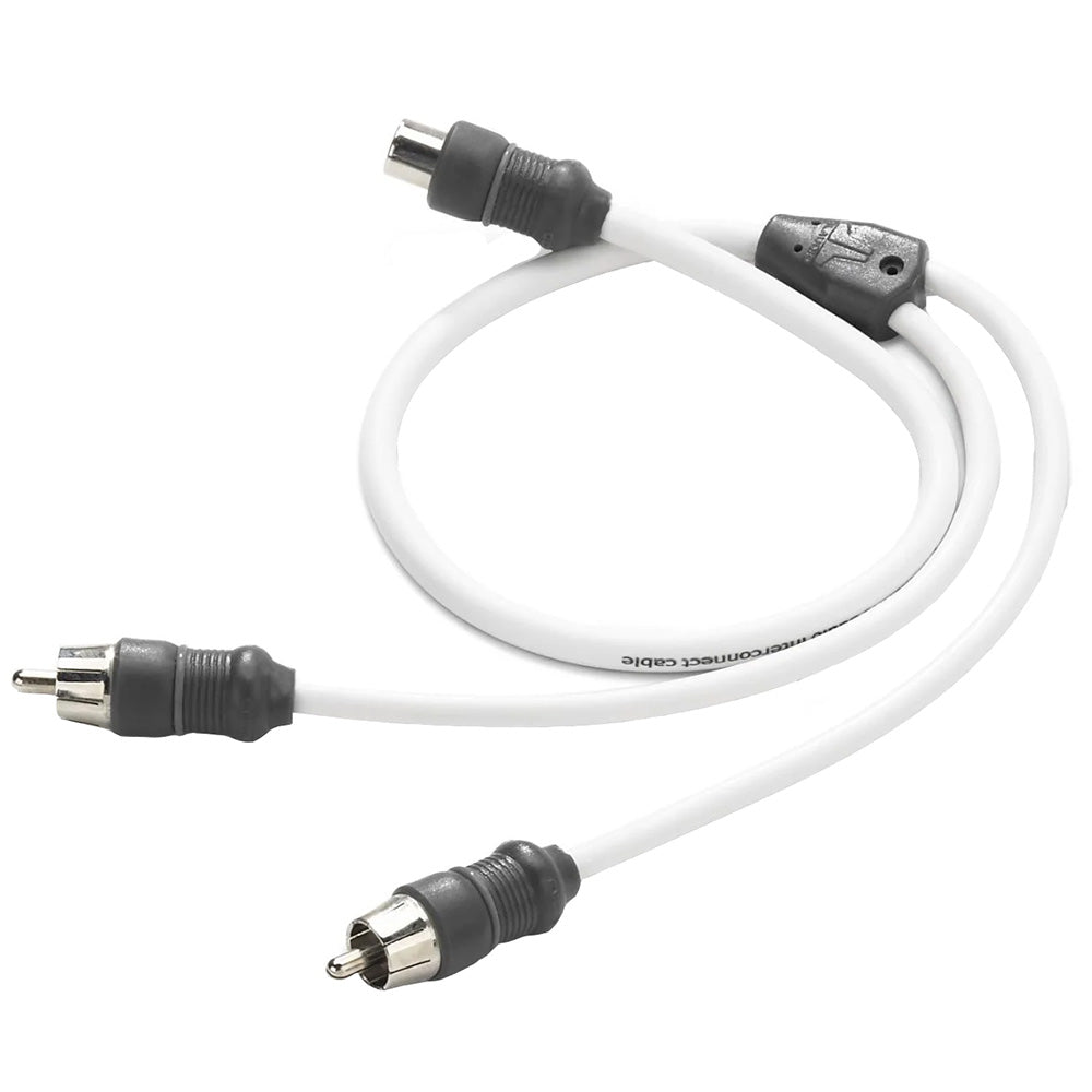 JL Audio 2 Channel Waterproof Audio Y-Adaptor 1 Female Jack to 2 Male Plugs - XMD-WHTAICY-1F2M (010-13552-00)
