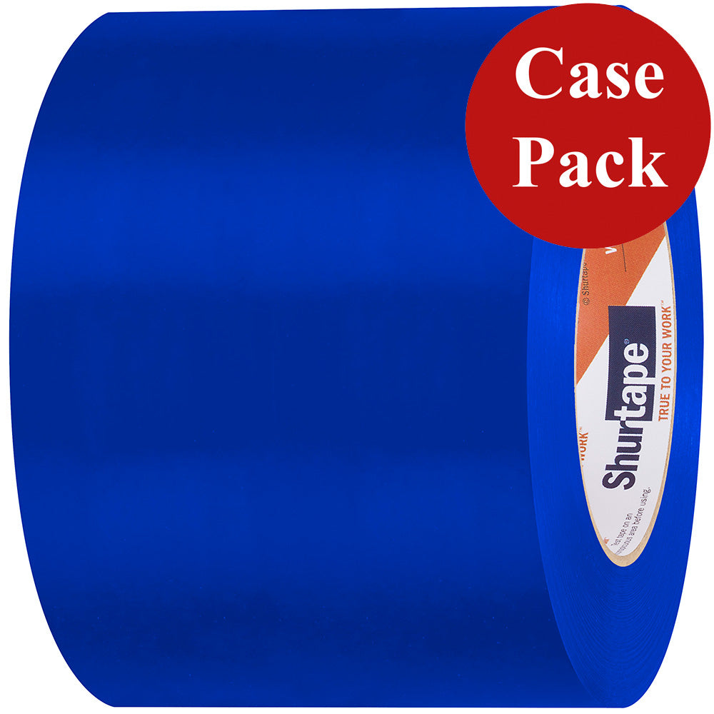 Shurtape UV-Resistant Marine Heat Shrink Tape - 96MM x 55M Roll - Straight Edge Blue Case of 12 Rolls