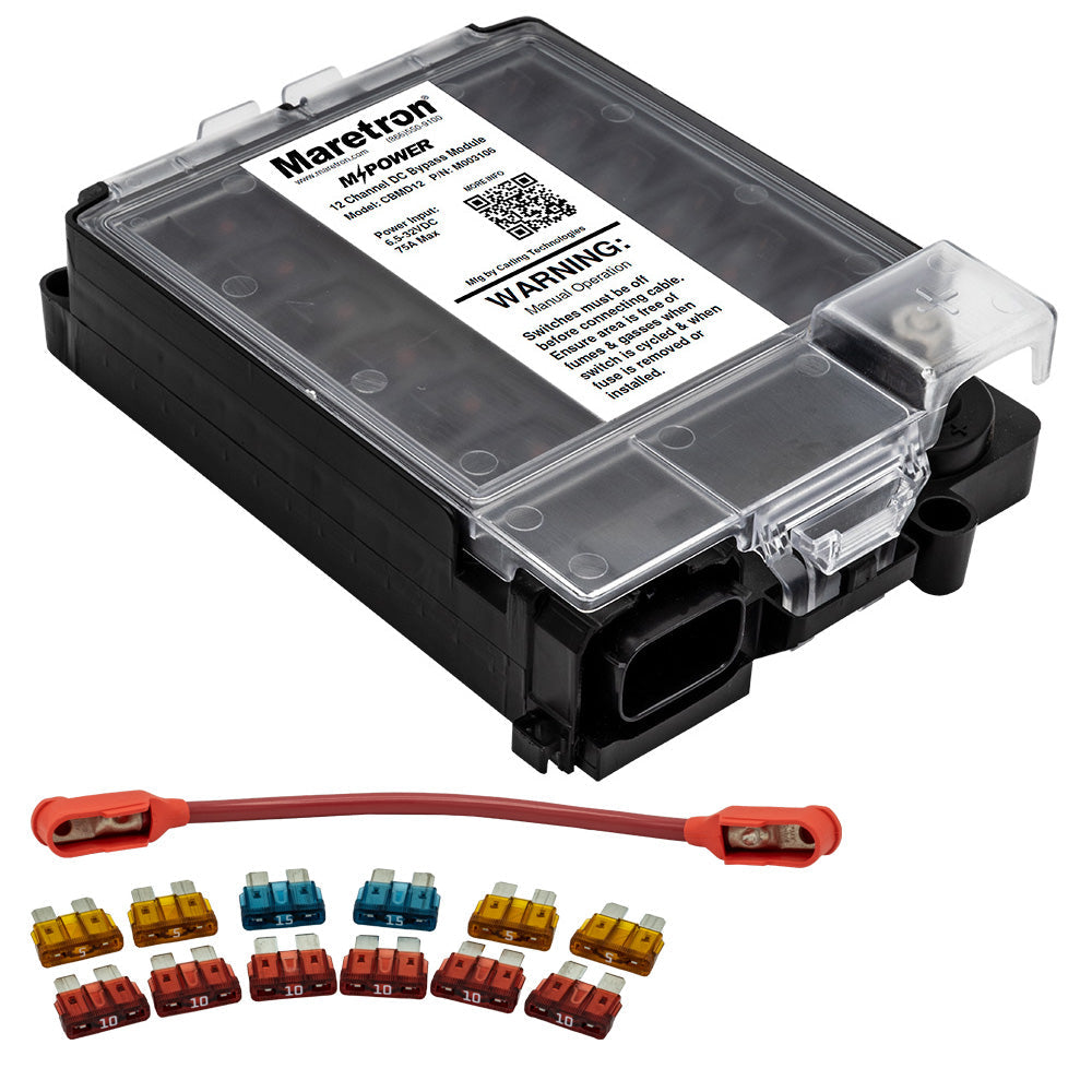 Maretron 12 Circuit Bypass Module NMEA 2K w/Fuse Pack and Jumper Wire
