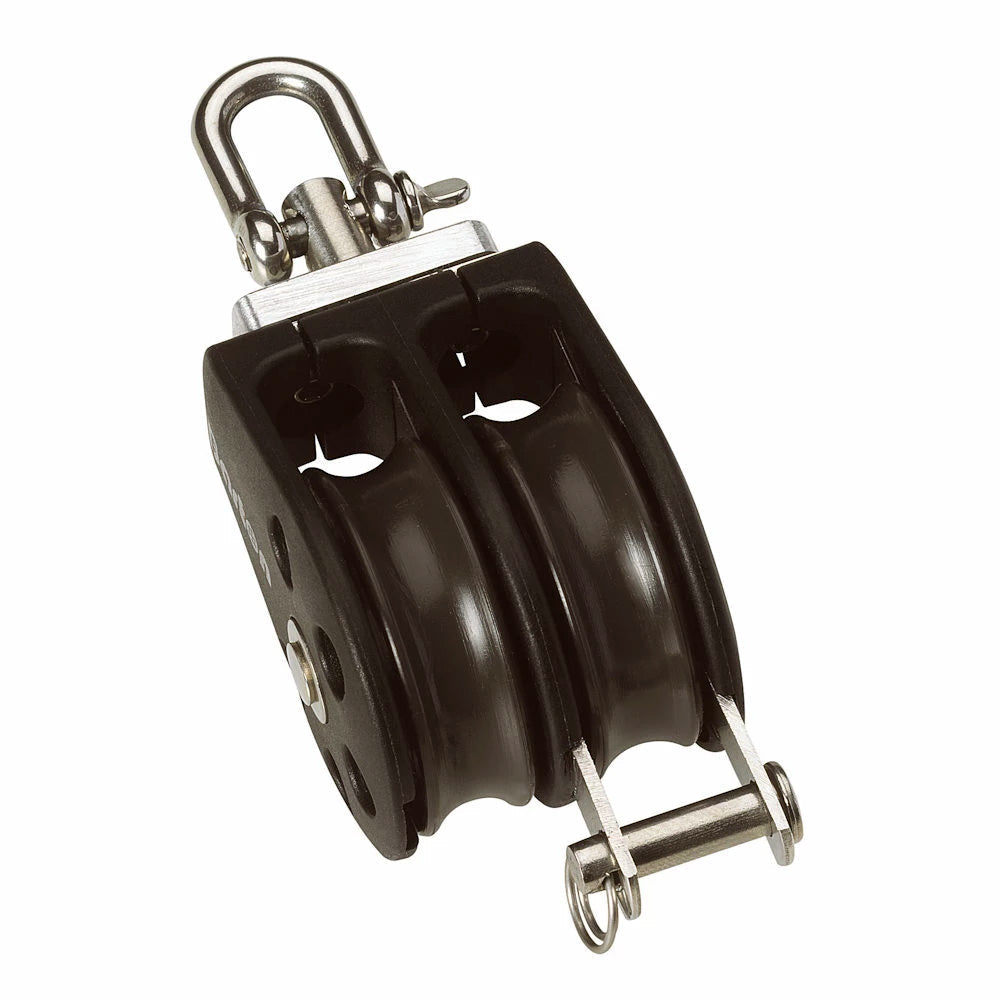 Barton Size 1 30mm Plain Bearing Pulley Block Double Swivel and Becket