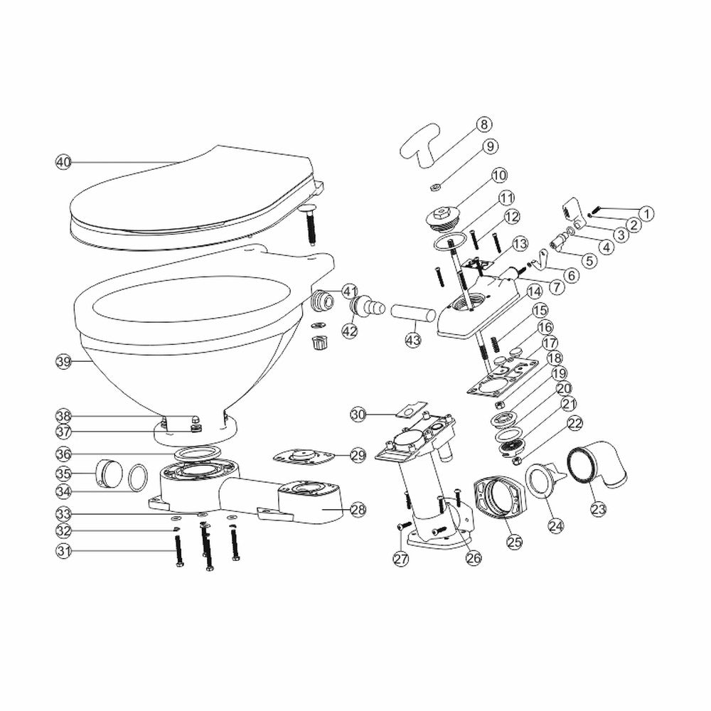 Nuova Rade Kit A, Major Service Kit For Manual Toilet Lt-0 & Lt-1