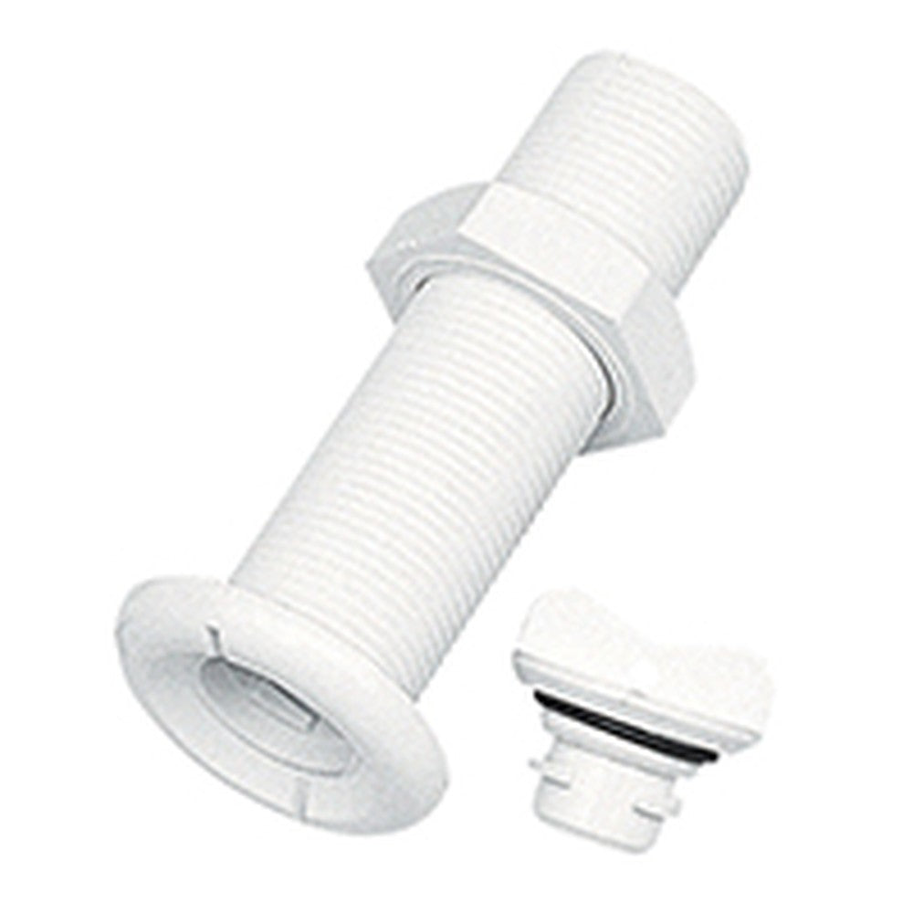 Nuova Rade Drain Socket W/Plug, Round, 'Fast Lock', Ø2'' (43 Mm), White
