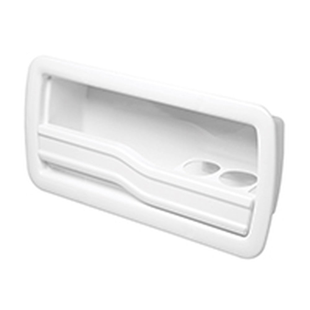 Nuova Rade Util.Stor. Case, Sidem. W/Glass Holder, Right, Wh