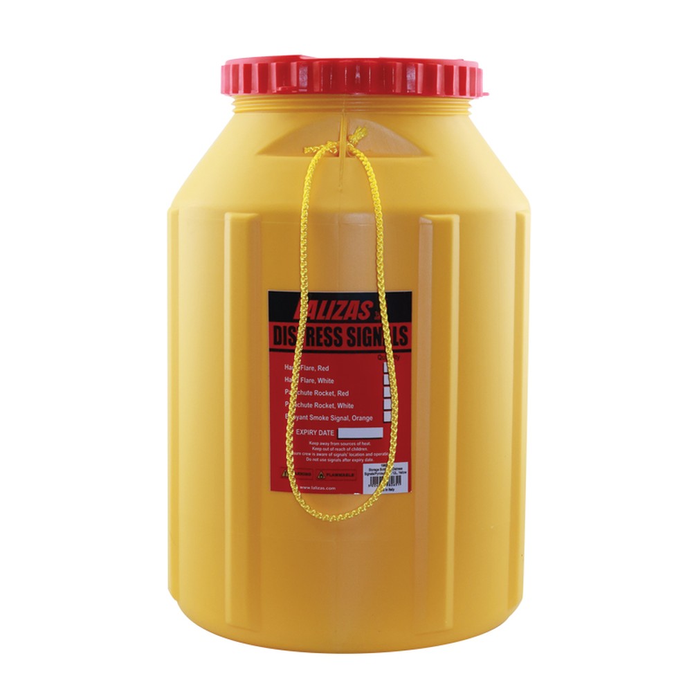 Lalizas Storage Bottle For Distress Signals/Pyrotechnics 3,17Gal (12L),Yellow