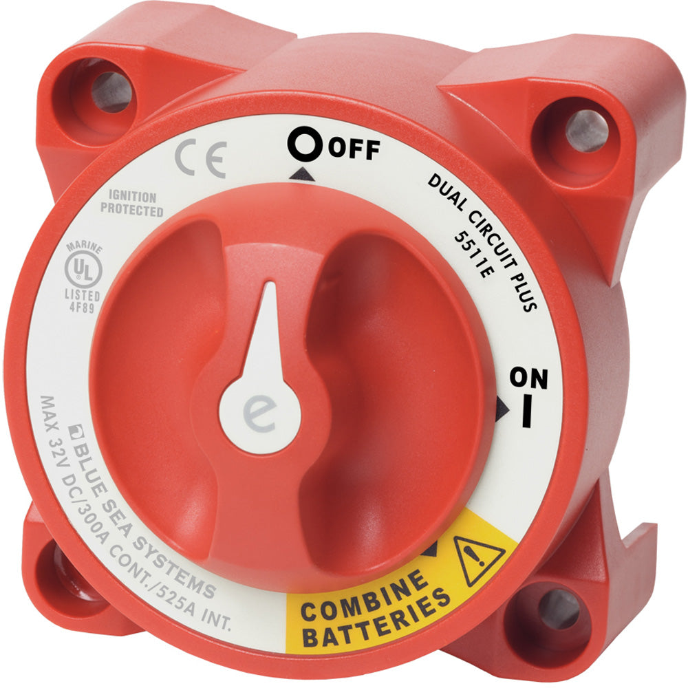 Blue Sea 5511E e-Series Dual Circuit Plus Battery Switch (5511E)