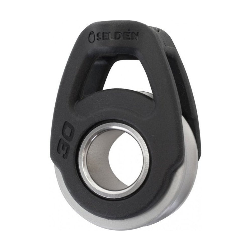 Selden 30 mm S30+ Soft Attachment Block - Single, Soft Attachment, Stainless Sheave