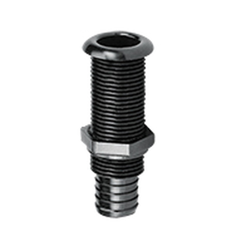 Nuova Rade Thru-Hull W/St. Flange, 1'', W/Hose Barb Ø2'' (Ø30 Mm), Black