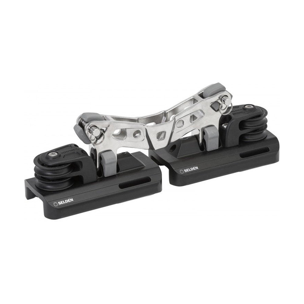 Selden System 30 - Double Main Ball Bearing Car Assembly, Double Plain Bearing Blocks, 4:1 Purchase, Stainless Toggle Link with Stand-Ups