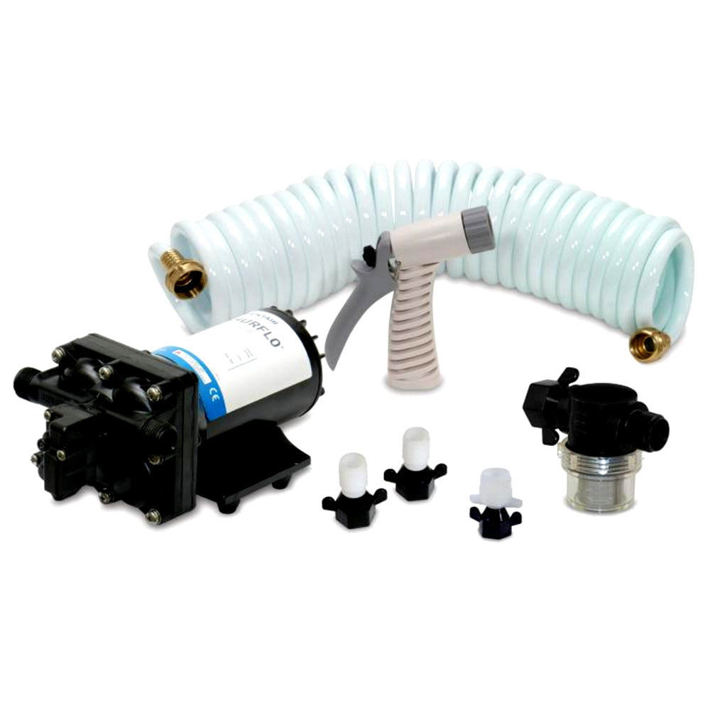 Shurflo by Pentair BLASTER II Washdown Kit - 12VDC, 3.5GPM w/25' Hose, Nozzle, Strainer and Fittings