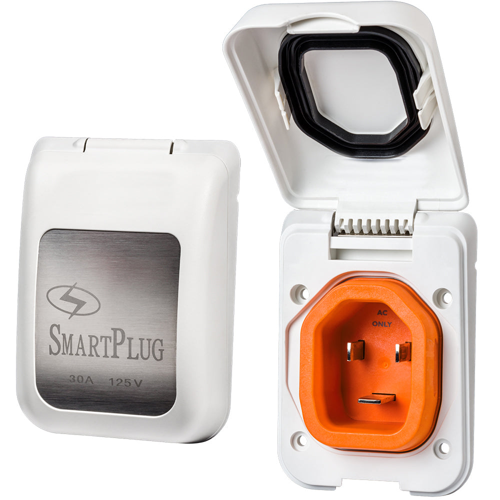SmartPlug 30 AMP Male Non-Metallic Inlet Cover - White (BM30PW)
