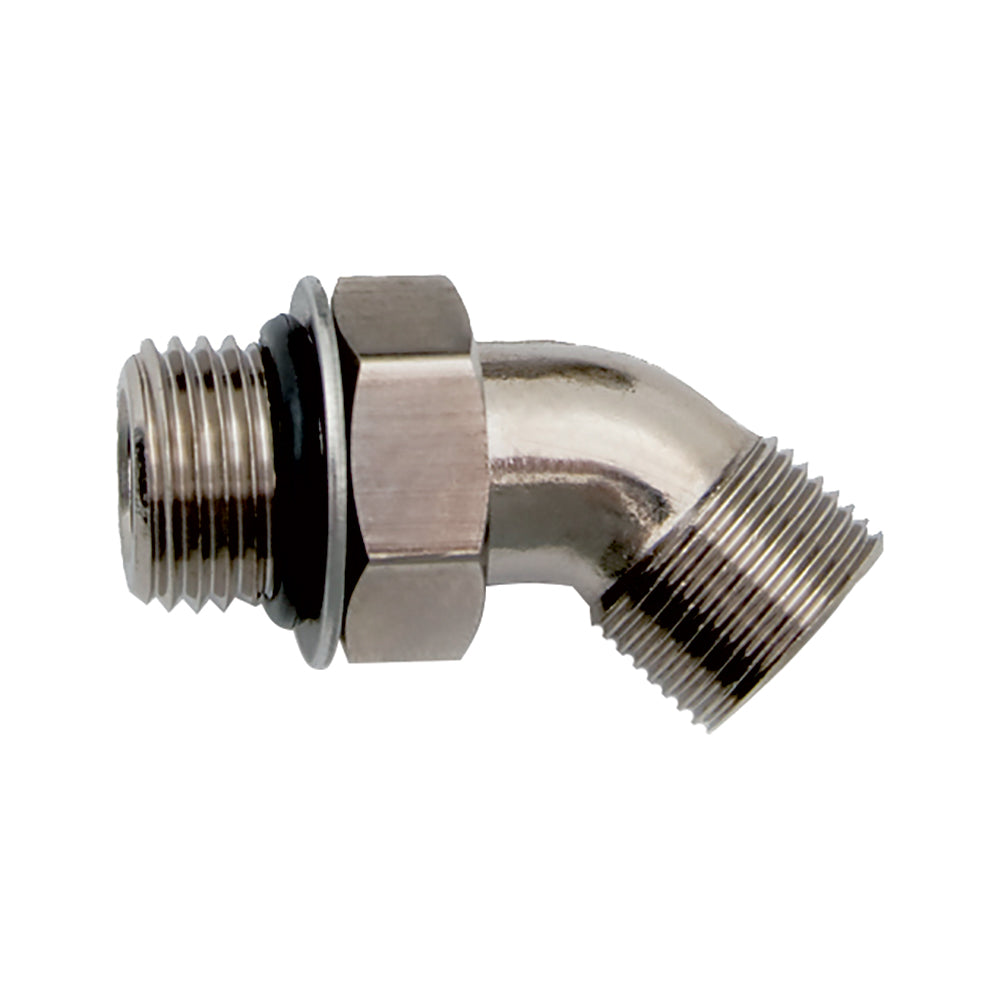 Uflex 45 degree Adjustable Fitting f/Back of UP Series Helms ORB 6 to 3/8" COMP