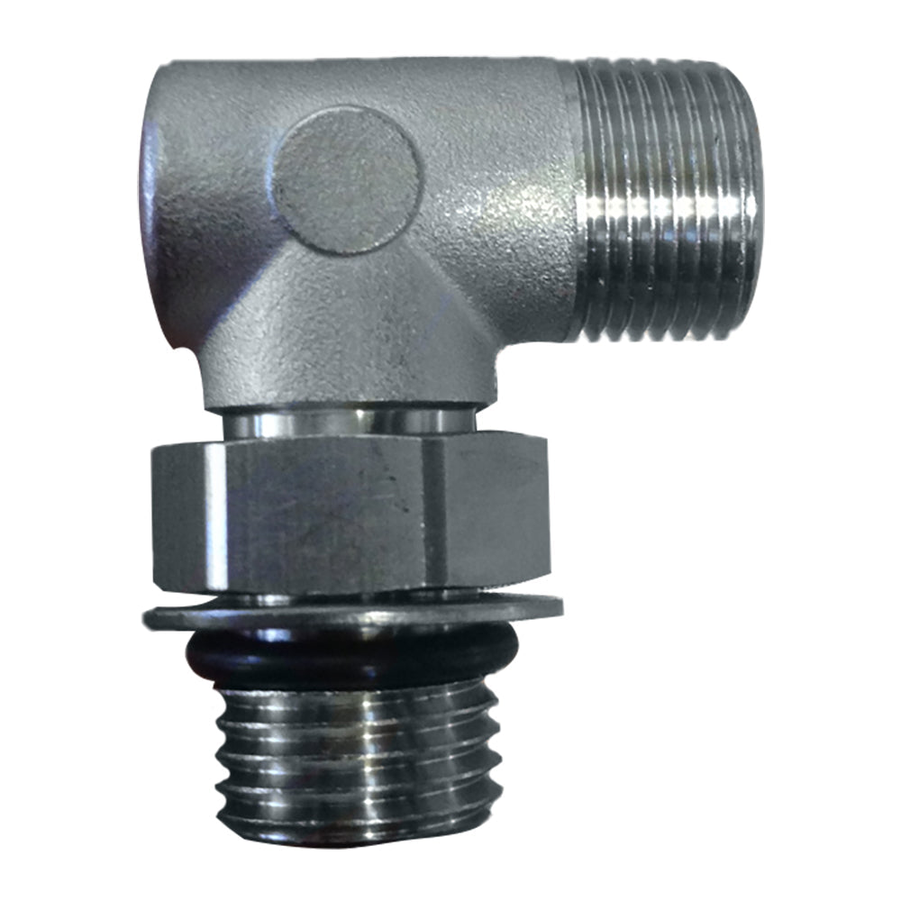 Uflex 90 degree Adjustable Fitting f/Back of UP Series Helms ORB 6 to 3/8" COMP
