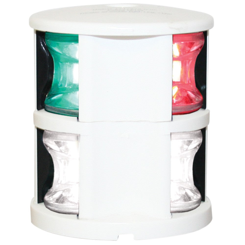 Lalizas Fos Led 12 Tri-Colour & Anchor Light, With White Housing