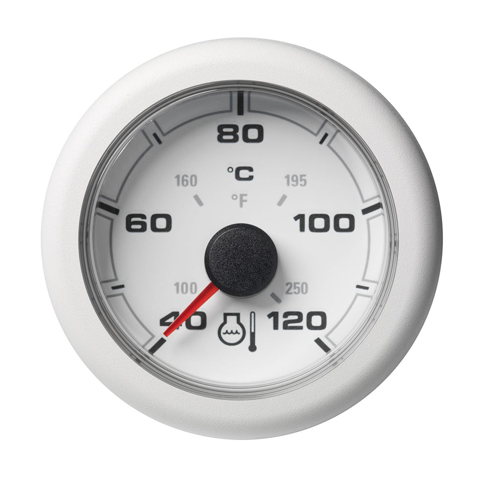 Veratron 52MM (2-1/16") OceanLink Coolant Temperature Gauge - 120 degrees C/250 degrees F - White Dial and Bezel