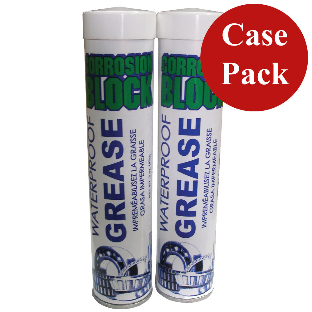 Corrosion Block High Performance Waterproof Grease - (2)2oz Tube - Non-Hazmat, Non-Flammable and Non-Toxic Case of 6