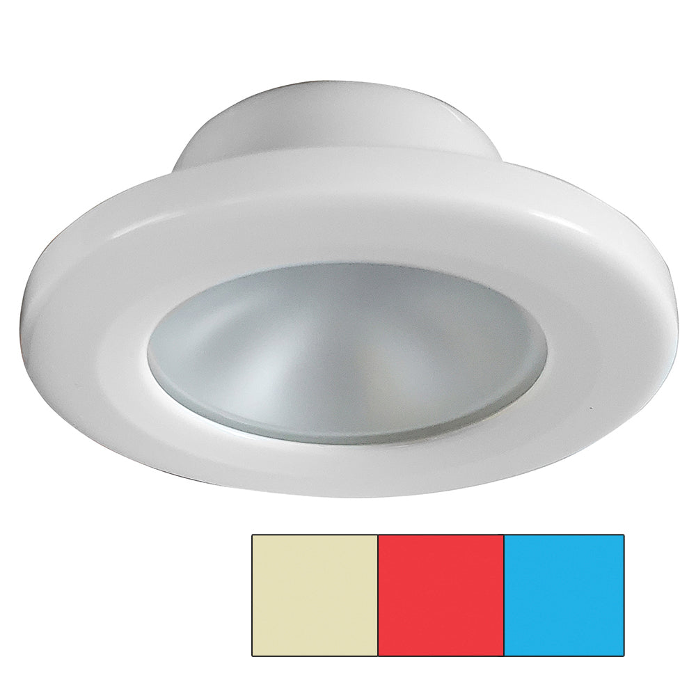 i2Systems Apeiron A3120 Screw Mount Light - Red, Warm White and Blue - White Finish