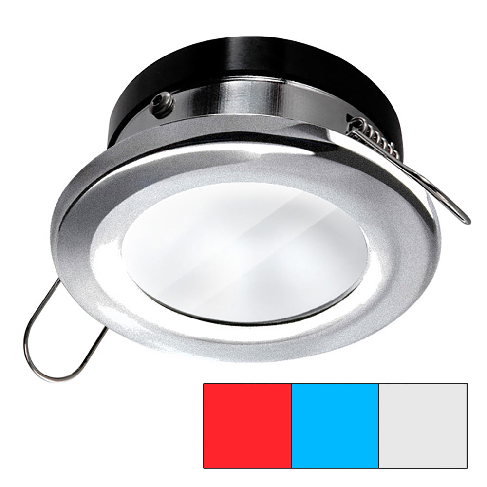 i2Systems Apeiron A1120 Spring Mount Light - Round - Red, Cool White and Blue - Brushed Nickel