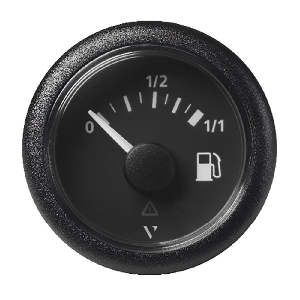 Veratron 52mm (2-1/16") ViewLine Fuel Tank Level Gauge - 0 to 1/1 - Black Dial and Round Bezel