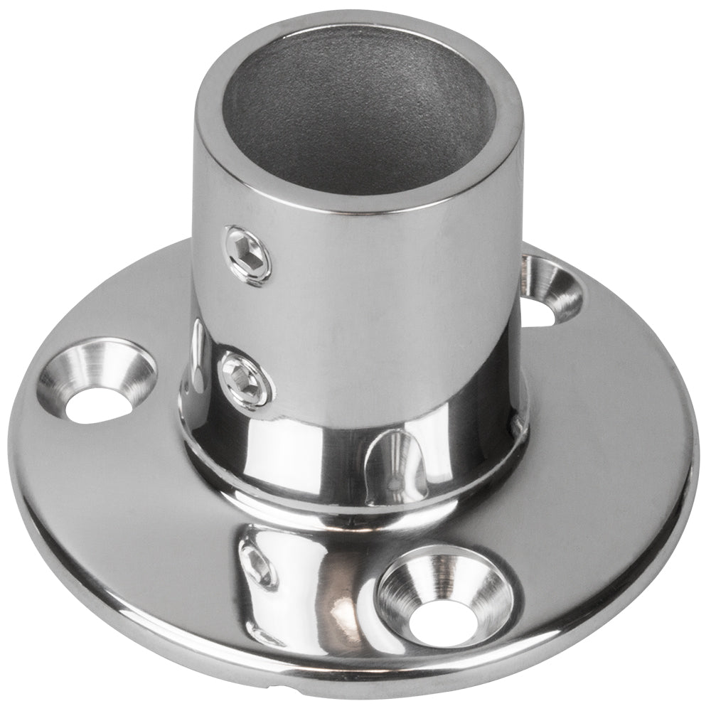 Sea-Dog Rail Base Fitting 2-3/4" Round Base 90 degree 316 Stainless Steel - 1" OD
