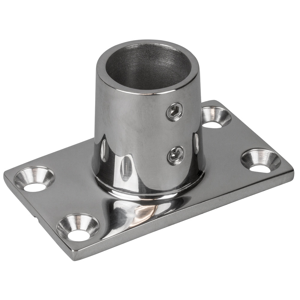 Sea-Dog Rail Base Fitting Rectangular Base 90 degree - 316 Stainless Steel - 1-11/16" x 3" - 7/8" O.D.