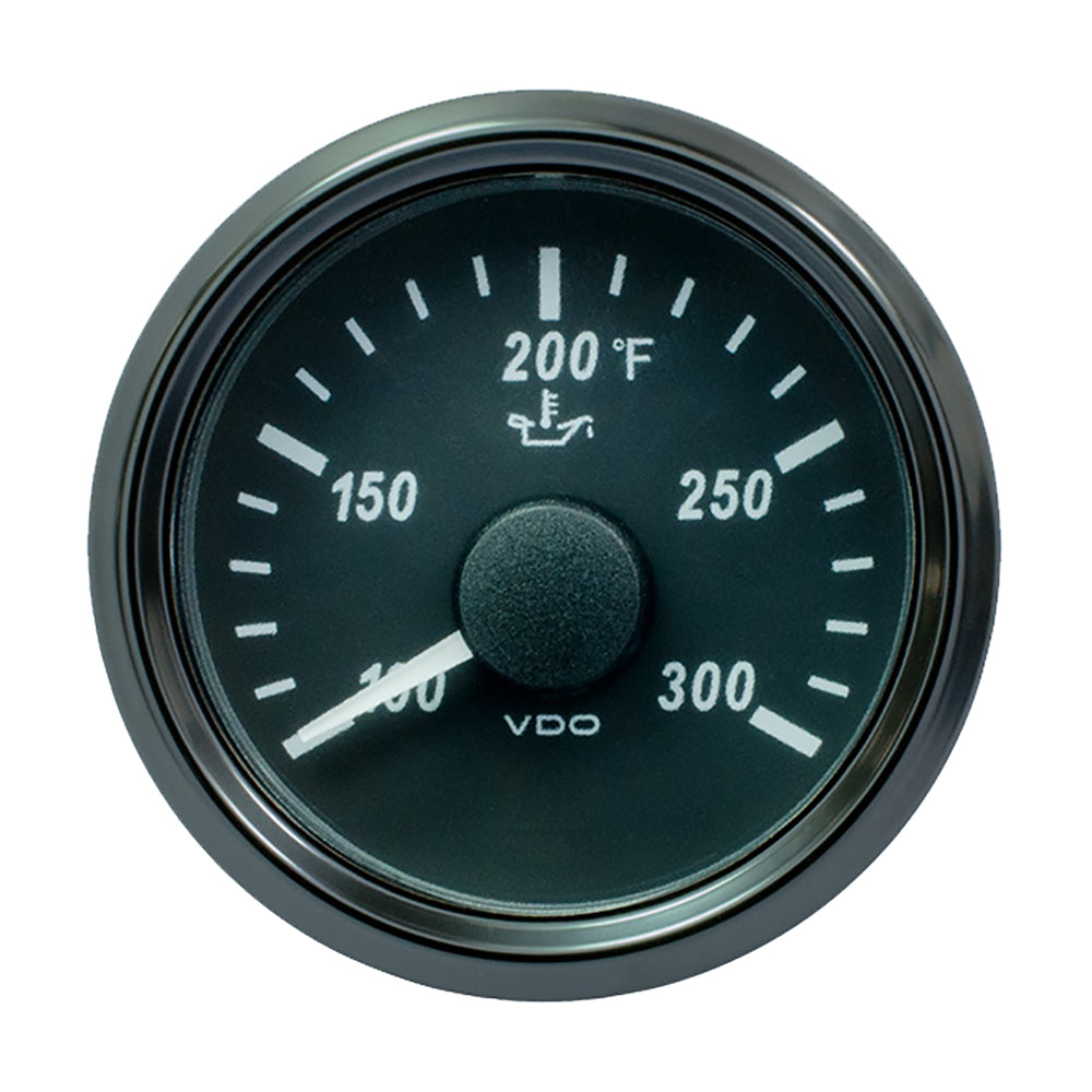 VDO SingleViu 52mm (2-1/16") Oil Temp. Gauge - 300 degrees F - 322-18 Ohm