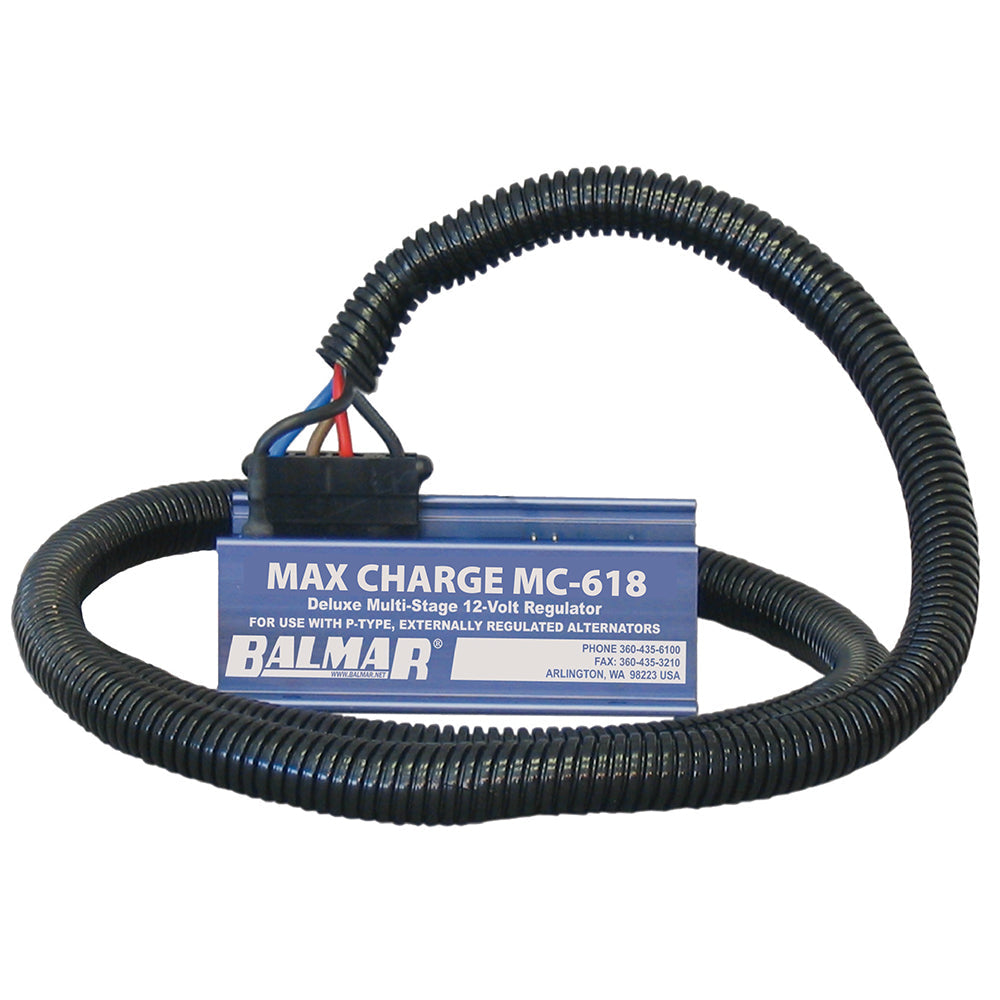 Balmar Max Charge MC-618 Multi-Stage Regulator w/ 54" Harness - 12V (MC-618-H)