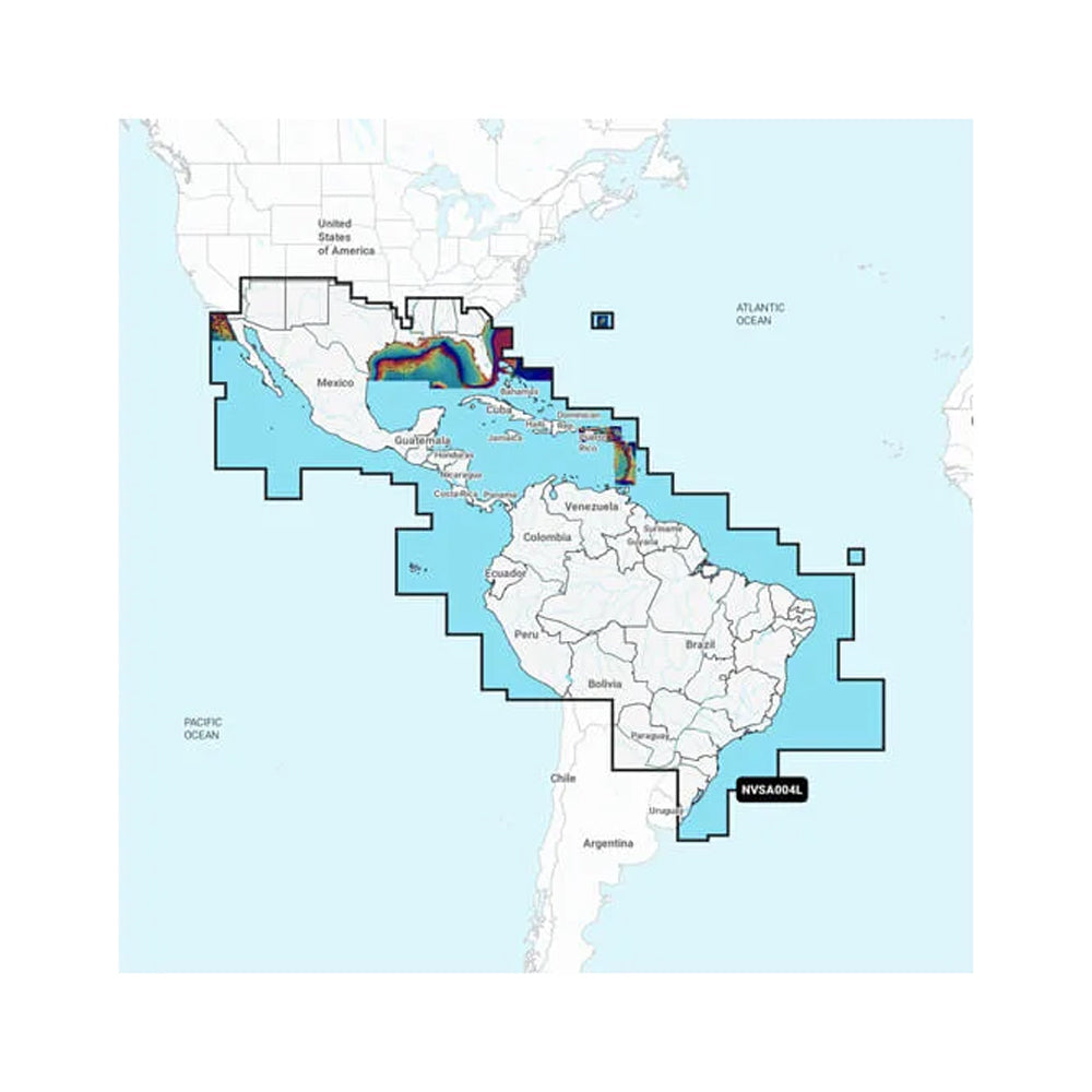 Garmin Navionics Vision+ NVSA004L -Mexico, the Caribbean to Brazil - Inland and Coastal Marine Charts