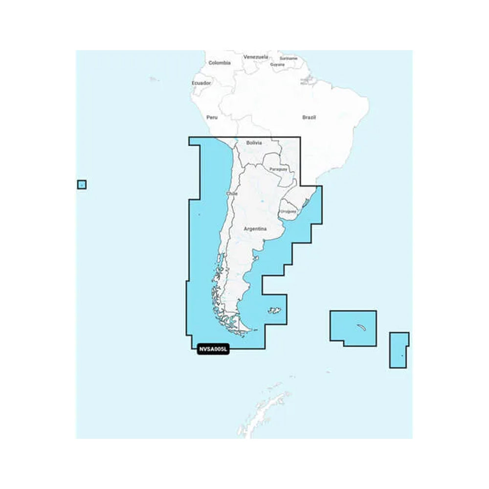 Garmin Navionics Vision+ NVSA005L - Chile, Argentina and Easter Island - Marine Charts