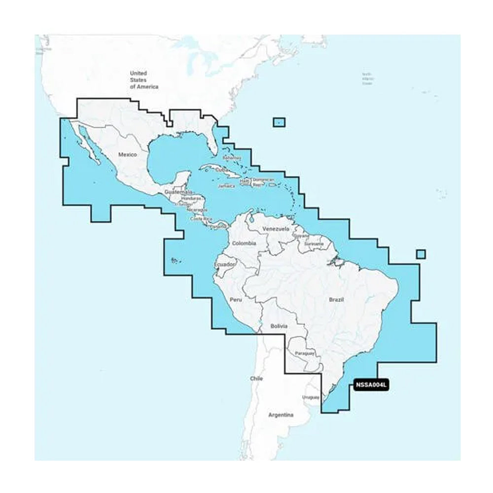Garmin Navionics+ NSSA004L - Mexico, the Caribbean to Brazil - Inland and Coastal Marine Chart