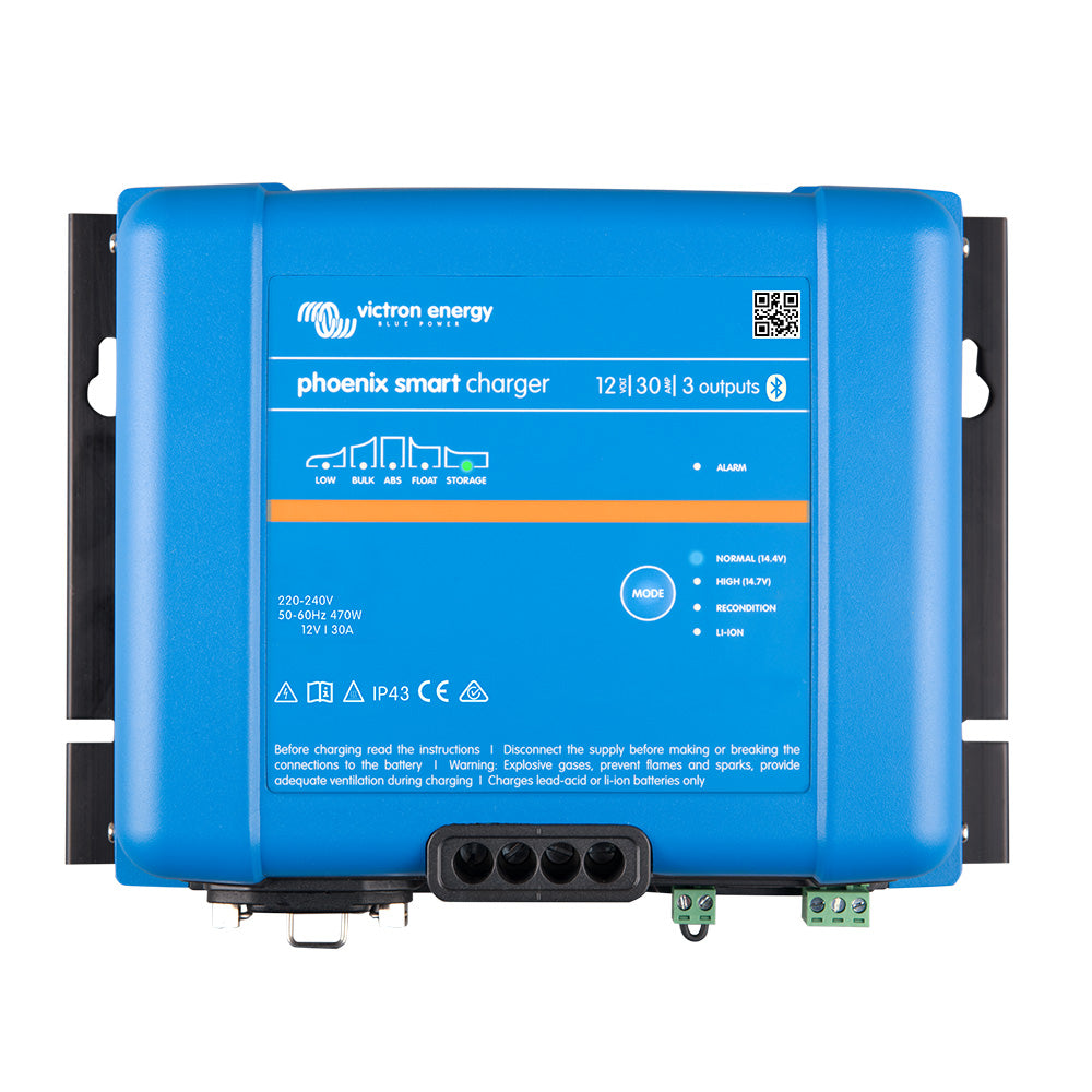 Victron Phoenix Smart IP43 Charger 12/30 (3) 120-240VAC Requires 5-15P Mains Cord (PSC123053095)
