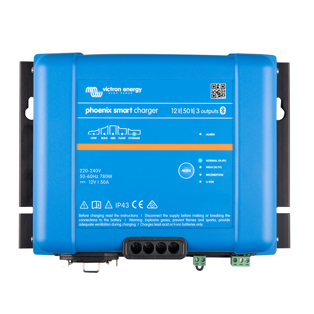 Victron Phoenix Smart IP43 Charger 12/50 (3) 120-240VAC Requires 5-15P Mains Cord (PSC125053095)