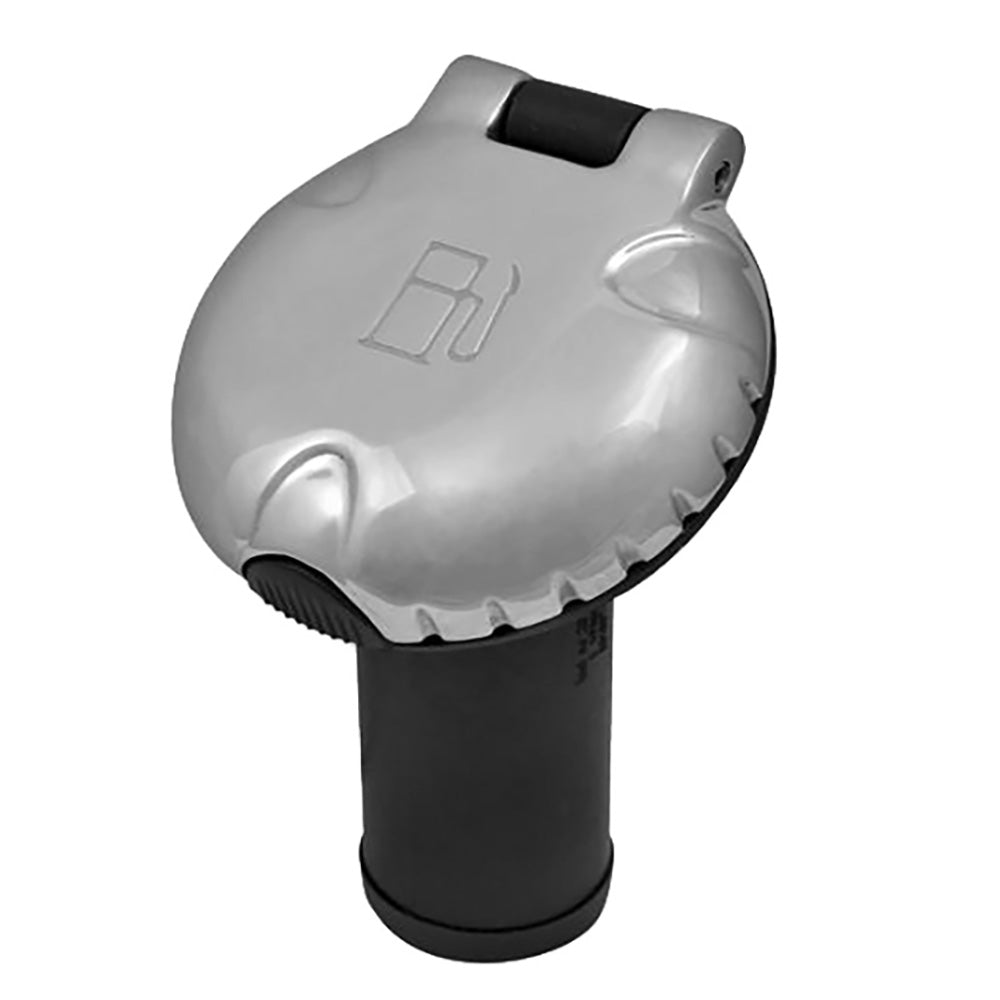 Attwood Deck Fill f/Carbon Canister System - Angled Body and Scalloped Chrome Cap