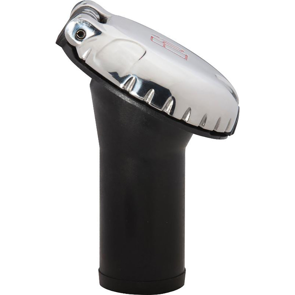 Attwood Deck Fill f/Carbon Canister System - Angled Body and Scalloped Stainless Steel Cap