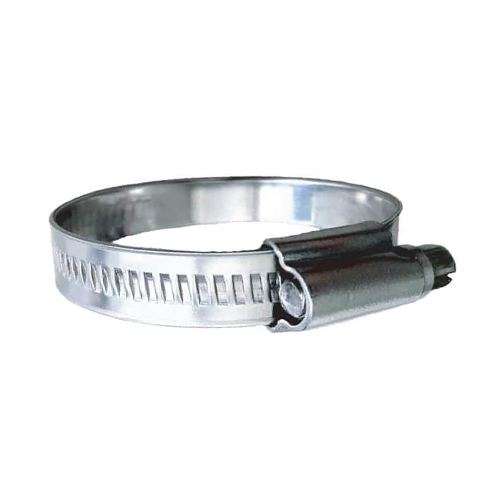 Trident Marine 316 SS Non-Perforated Worm Gear Hose Clamp - 15/32" Band - (3/4" - 1-1/8") Clamping Range - 10-Pack - SAE Size 10