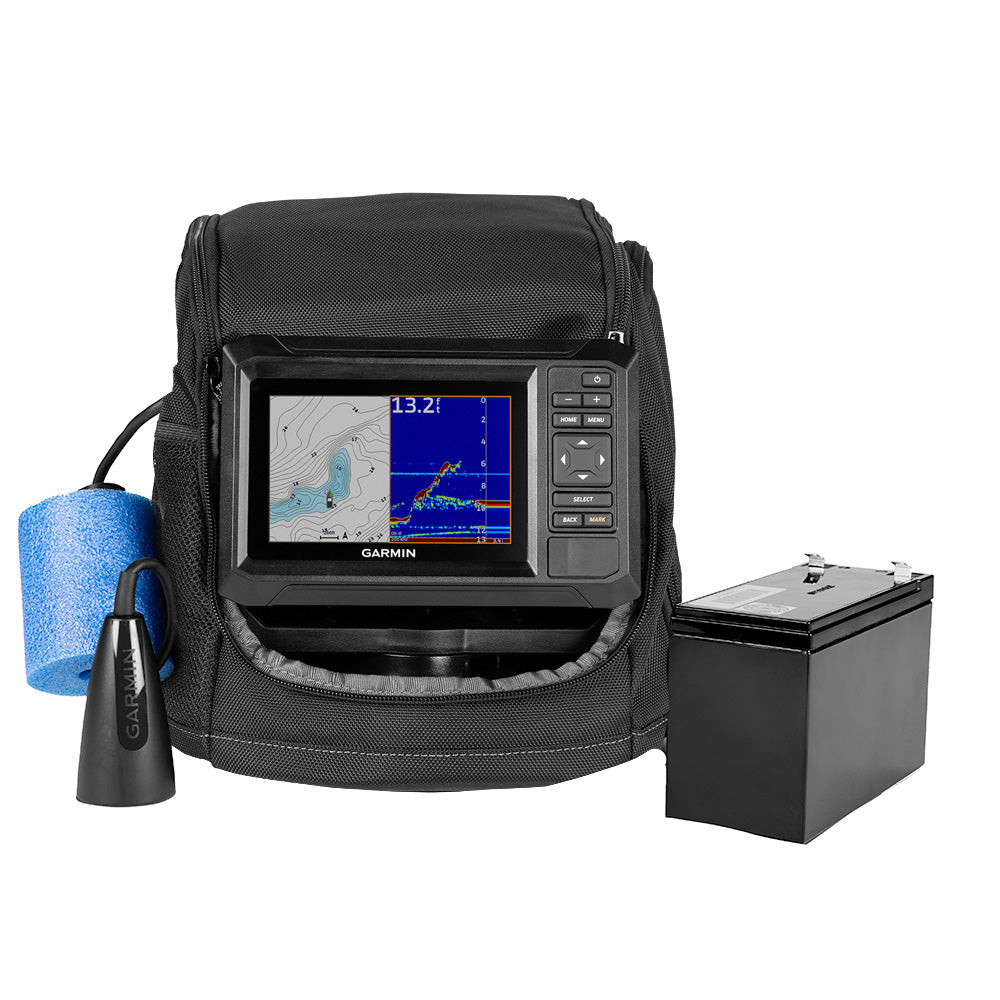 Garmin ECHOMAP UHD2 Keyed 5" cv Ice Fishing Bundle w/ECHOMAP UHD2 53cv and Dual Beam-IF Transducer