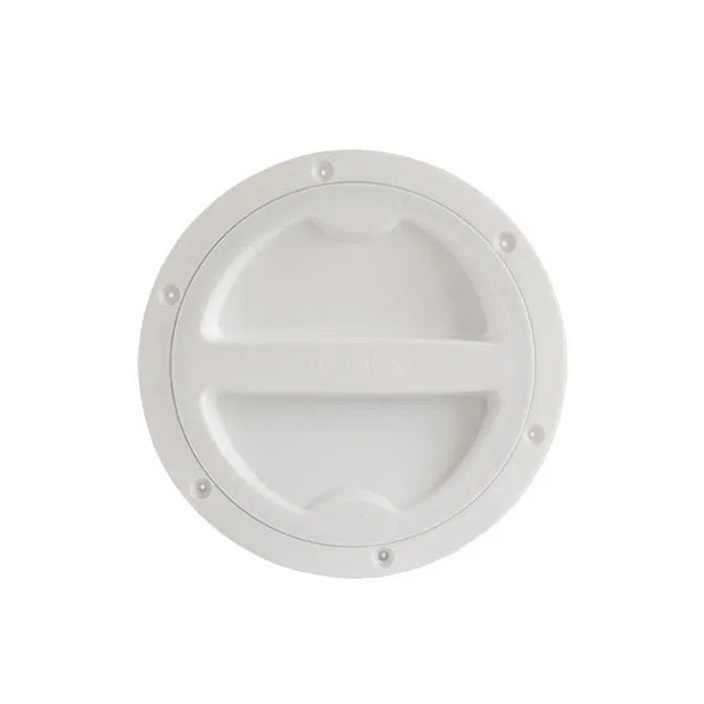 Allen Inspection Port - Hatch Cover w/ Internal Seal - Medium (White) - Size: 5 1/8 in (130 mm)