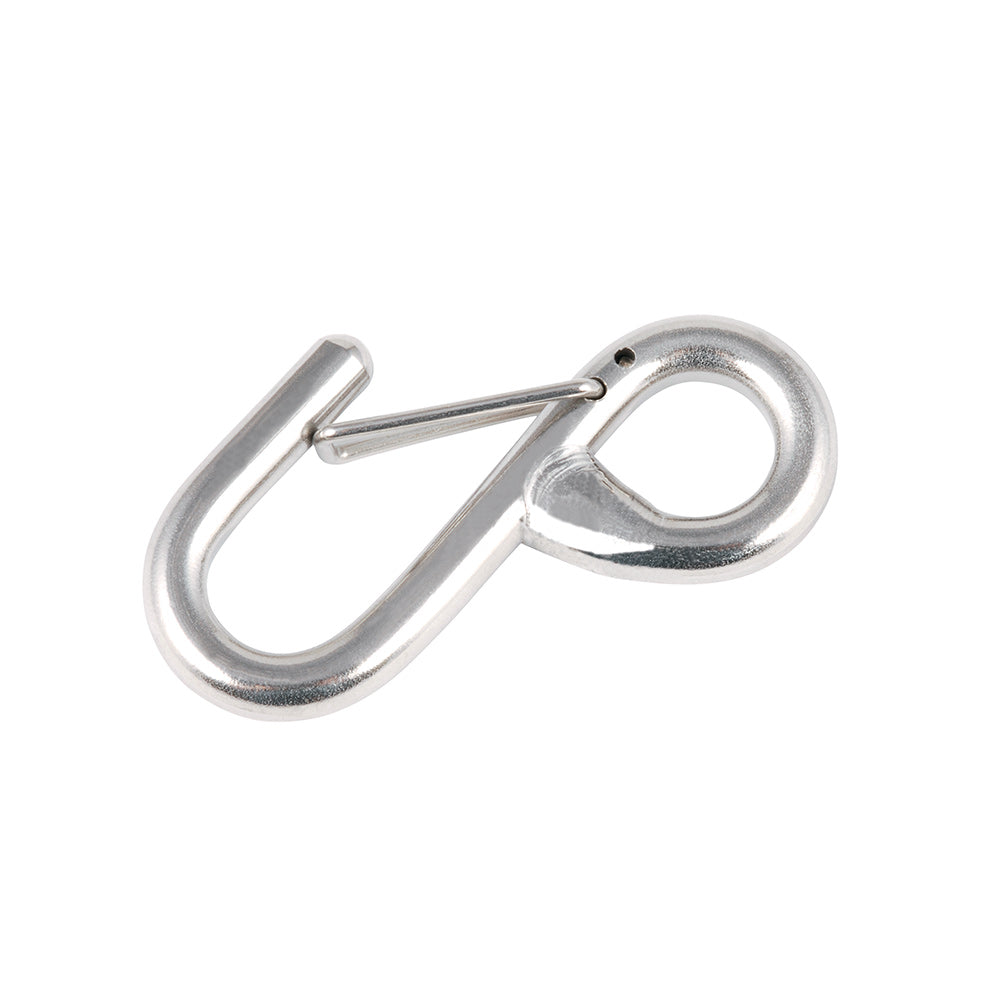 Allen 61 mm. (2 3/8 in.) S' Hook with Keeper - 10 mm. Dia. (Stainless Steel)