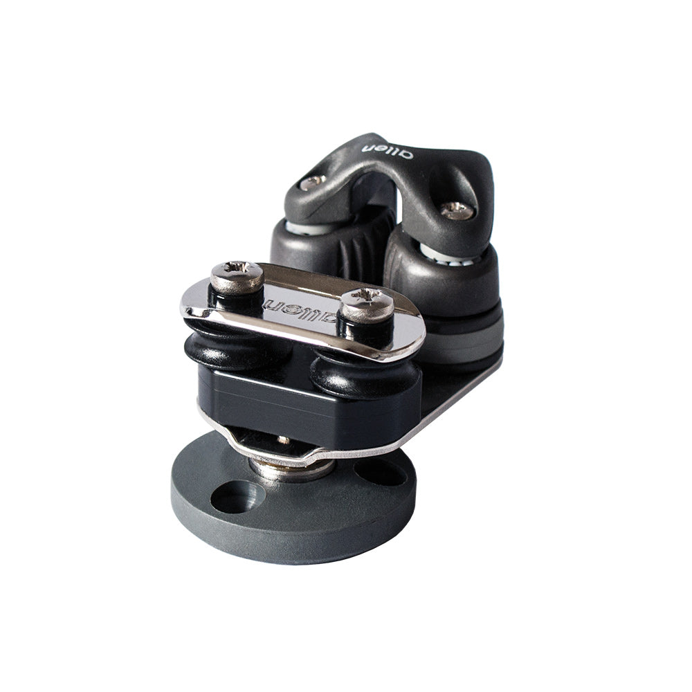 Allen Swivel Cam Cleat - Angled w/ Sheaved Fairlead - Line: 5/64 to 1/4 in (2 to 6 mm)
