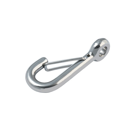 Allen 52 mm. (2 1/16 in.) Carbine Hook with Keeper - 5 mm. Dia. (Stainless Steel)